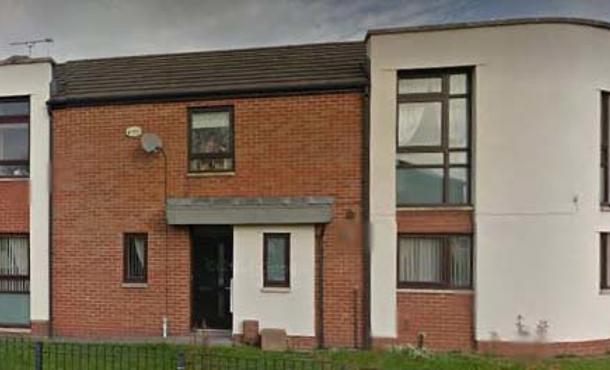 Picture of Queensberry place with a picture of white and normal orange brick