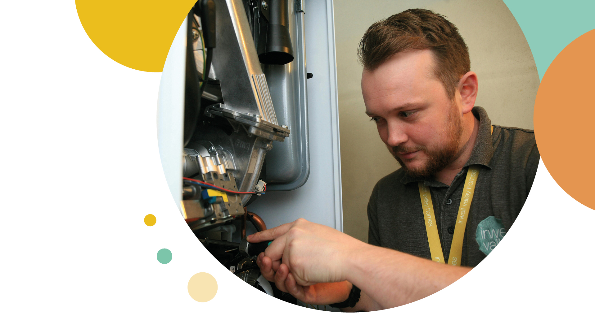 Irwell Valley Employee fixing the boiler