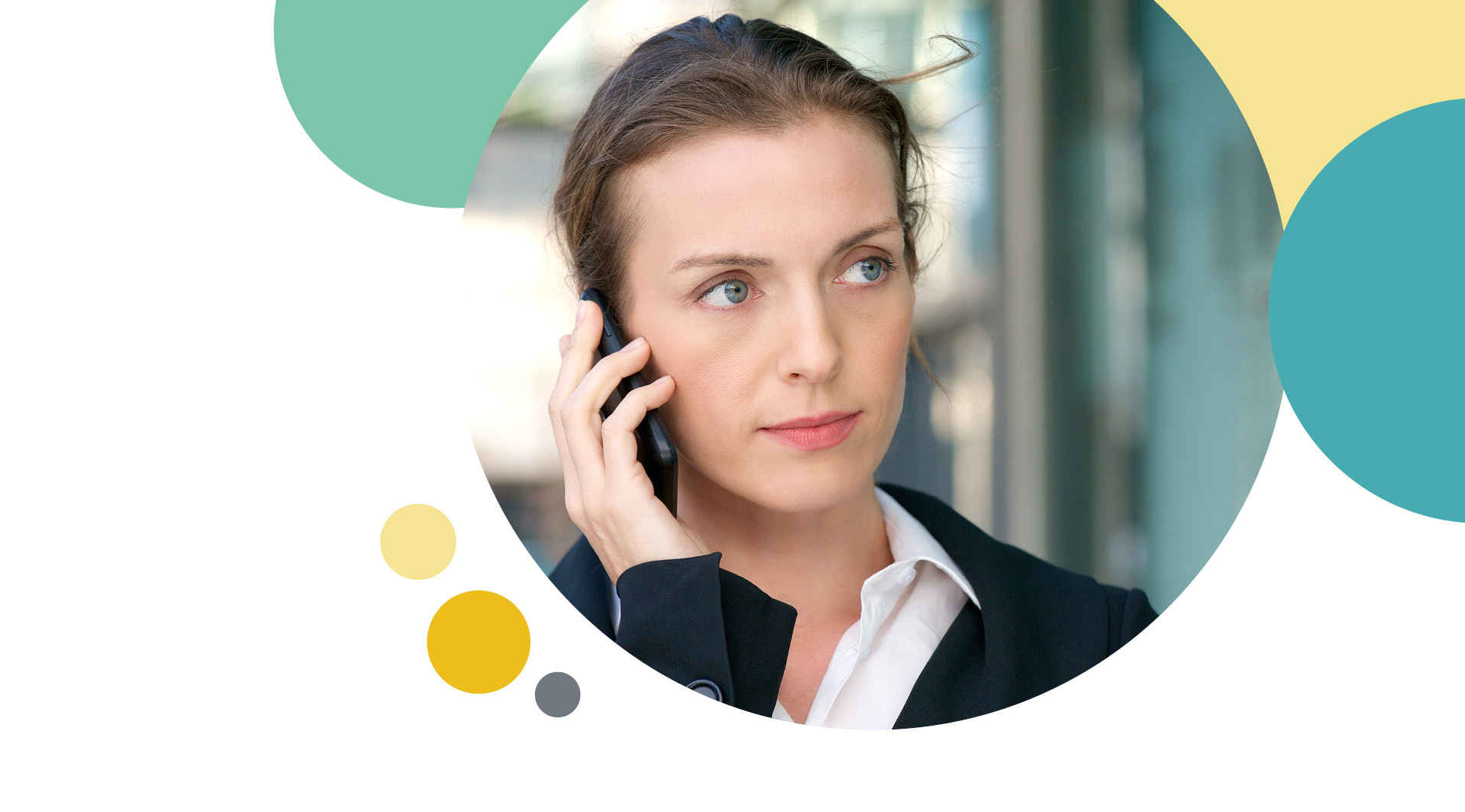 Woman looking serious whilst being on the phone