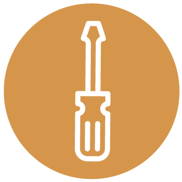 White Screwdriver in a orange background 