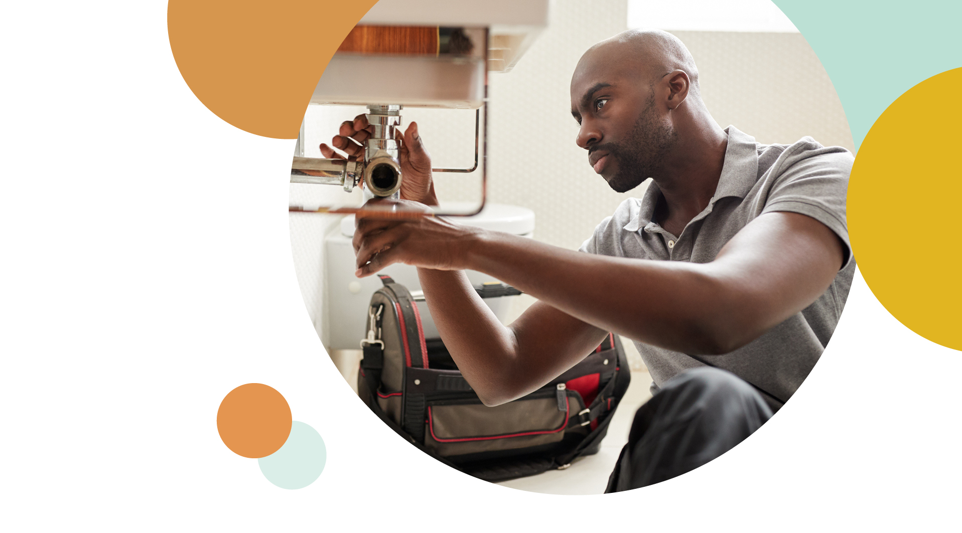 An Irwell Valley Employee fixing a sink