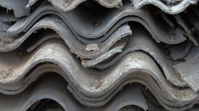 Rows of sheets of Asbestos
