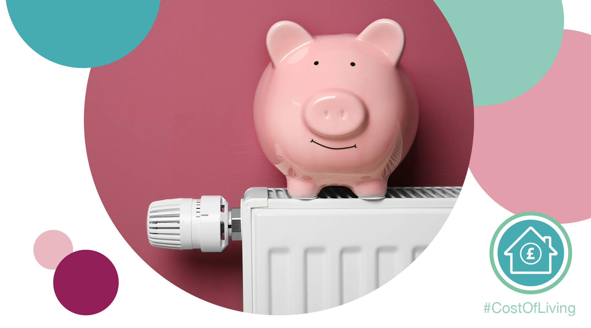 A piggybank on top of a radiator 