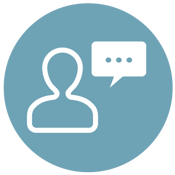 Talking Emoji in a blue background 